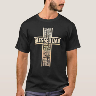 賛美パパ父の日クロスクリスチャンポップ・アートのパH Tシャツ