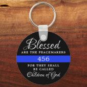 賛美パーソナライズされたは平和維持軍の警察 キーホルダー (正面)