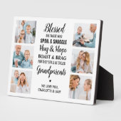 賛美パーソナライズされた祖父母6 Photo Collage フォトプラーク (側面)