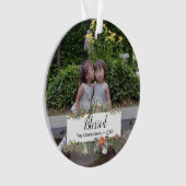 賛美パーソナライズされた2枚の写真 オーナメント (正面)