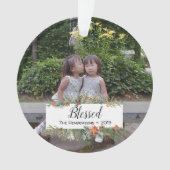 賛美パーソナライズされた2枚の写真 オーナメント (正面)