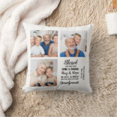 賛美パーソナライズされた3 Photo Collage クッション (ブランケット)