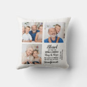 賛美パーソナライズされた3 Photo Collage クッション (裏面)