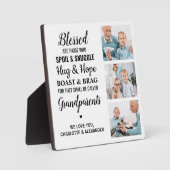 賛美パーソナライズされた3 Photo Collage フォトプラーク (正面)