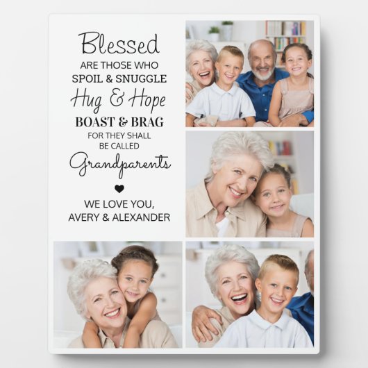 賛美パーソナライズされたPhoto Collage フォトプラーク (正面)