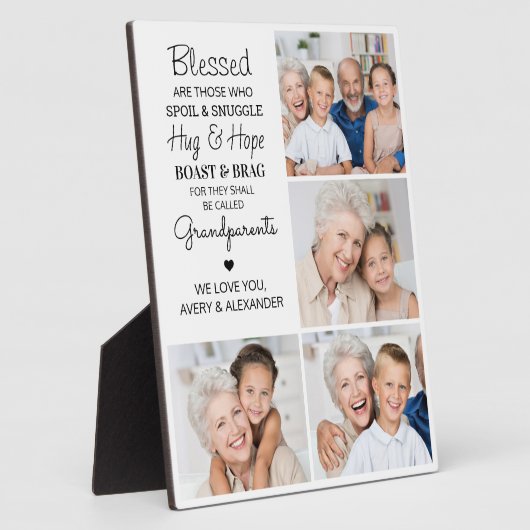 賛美パーソナライズされたPhoto Collage フォトプラーク (側面)