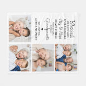 賛美パーソナライズされたPhoto Collage フリースブランケット (正面(横))