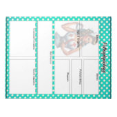 賛美ピンナップナース_病態生理学温度 ノートパッド (正面)