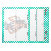 賛美ピンナップナース_病気温度1 ノートパッド (正面)