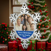 賛美ファーストホームクリスマス出生シーン スノーフレークピューターオーナメント