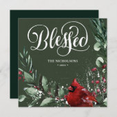 賛美フェスティバルグリーンスクリプト赤ベリーパインバウ シーズンカード (正面/裏面)