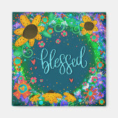 賛美フローラお洒落感動的トレンディー マグネット (正面)