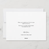 賛美ベビーの初めてのクリスマス家族の写真 シーズンカード (裏面)