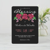 賛美ベビーエレガントLDSバラ 招待状 (スタンド正面)