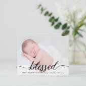 賛美ベビー誕生発表スクリプ感謝していトユ ポストカード (スタンド正面)