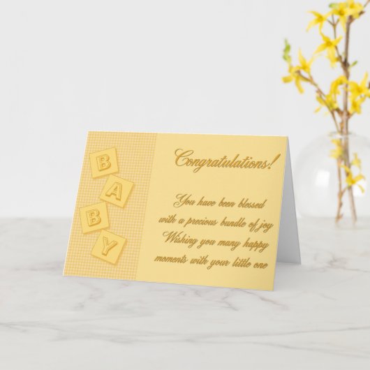 賛美ベビー カード (黄色い花)