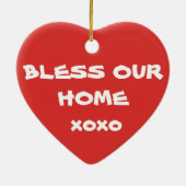 賛美ホームシンプルクリスマススクリプト セラミックオーナメント (裏面)