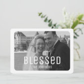 賛美ミニマリスト写真カスタムクリスマスカード シーズンカード (スタンド正面)