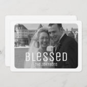 賛美ミニマリスト写真カスタムクリスマスカード シーズンカード (正面/裏面)