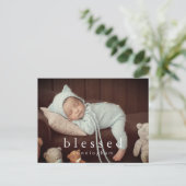 賛美モダンシンプルベビー誕生 案内ポストカード (スタンド正面)