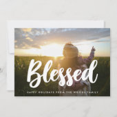 賛美モダンタイポグラフィ感動的写真 シーズンカード (正面)