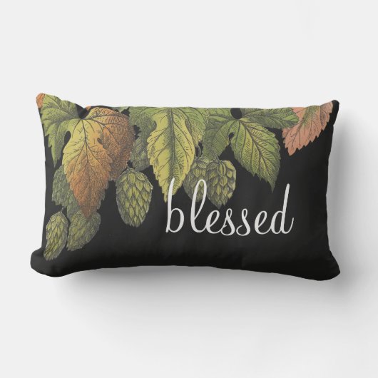 賛美モダンヴィンテージ花 ランバークッション (正面)