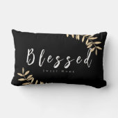 賛美モダン黒材枕 ランバークッション (裏面)