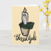 賛美ユール(キリスト降誕祭) カード (黄色い花)