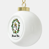 賛美ユール（キリスト降誕祭）ノーズ異教のオーナメント セラミックボールオーナメント (右)