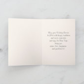 賛美ユール（キリスト降誕祭）ヴィンテージクリスマスエンジェル シーズンカード (内部)