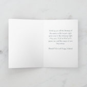 賛美ユール(キリスト降誕祭)冬至コージーフルムーンフォレスト シーズンカード (内部)