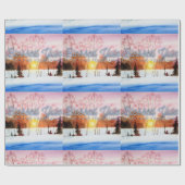 賛美ユール（キリスト降誕祭）包装紙 ラッピングペーパー (フラット)