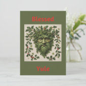 賛美ユール(キリスト降誕祭)空白のフラットホリデーカード シーズンカード (スタンド正面)