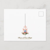 賛美ヴァージンヘイルメアリーイエスラテンヴィンテージ ポストカード (裏面)