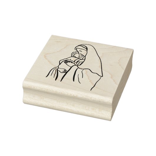 賛美ヴァージンマザーメアリー保持ベビーイエス ラバースタンプ (スタンプ)