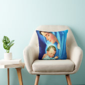 賛美ヴァージンマリアとベビーイエス クッション (椅子)