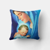 賛美ヴァージンマリアとベビーイエス クッション (裏面)