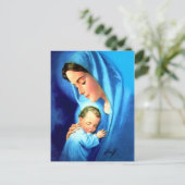 賛美ヴァージンマリアとベビーイエス ポストカード (スタンド正面)