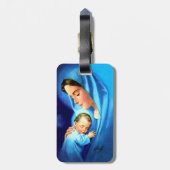 賛美ヴァージンマリアとベビーイエス ラゲッジタグ (裏面縦)