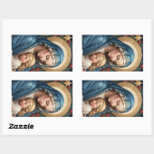 賛美ヴァージンマリア伝統的カトリック 長方形シール (シート)