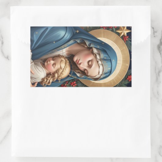 賛美ヴァージンマリア伝統的カトリック 長方形シール (バッグ)