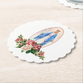 賛美ヴァージンマリア宗教伝統的カトリック ペーパーコースター (アングル)