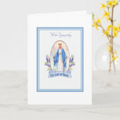 賛美ヴァージンマリア悔やみや弔慰葬儀 カード (黄色い花)