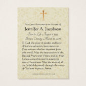 賛美ヴァージンマリア葬儀記念聖札 (裏面)