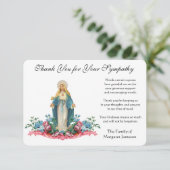 賛美ヴァージンマリア・カトリックお悔やみ サンキューカード (スタンド正面)