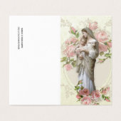 賛美ヴァージンマリア・カトリック葬儀聖カード 名刺 (外部フラット)