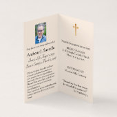 賛美ヴァージンマリア・カトリック葬儀聖カード 名刺 (内部)