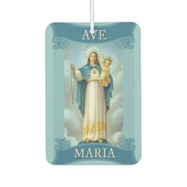 賛美ヴァージンマリーとベビーチャイルドイエズロザリオ カーエアーフレッシュナー