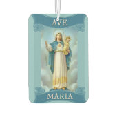 賛美ヴァージンマリーとベビーチャイルドイエズロザリオ カーエアーフレッシュナー (裏面)