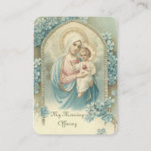 賛美ヴァージンマリーイエズモーニングオファリング祈りの言葉 プレイスカード (正面)